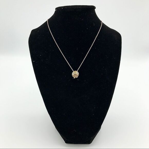 Fossil Necklace Rhinestone Mini Owl Slide Charm Brass - Picture 3 of 11